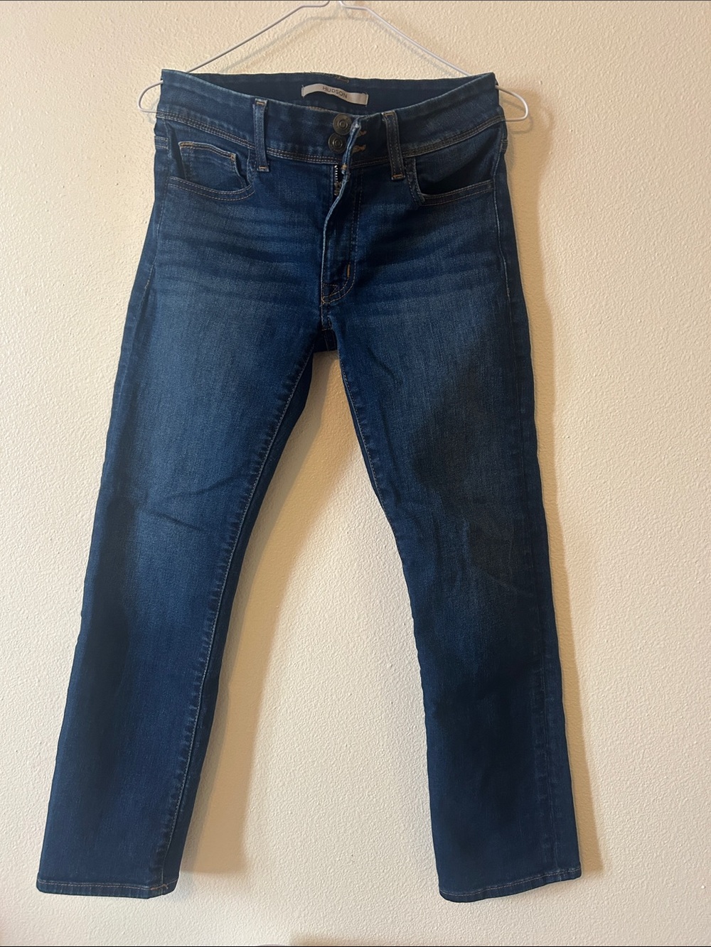 Hudson Jeans - Dark Wash Straight Leg Jeans - Blue